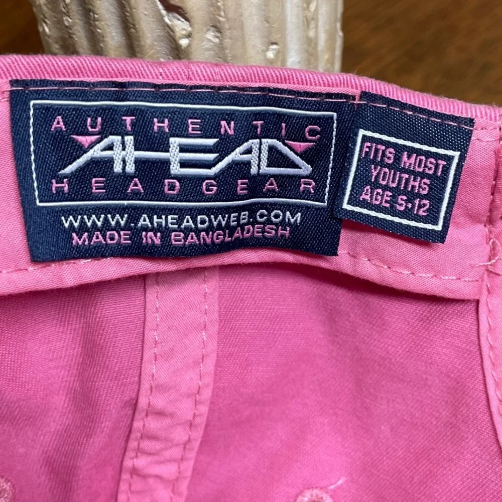 Ahead Headgear Kiawah Island Pink Youth‎ Baseball Cap Adjustable Hat Ages 5-12